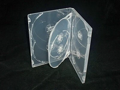 TTL MEDIA 10 x 6 Way Multi Super Clear 14mm DVD CD Case Spine Transparent Replacement Case