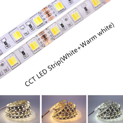 DC 12V 24V SMD 5050 RGB CCT LED Strip Waterproof CCT RGBW/WW string light 5m-50m - Image 1 of 4