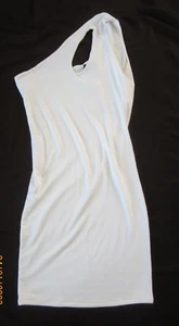 NWT Naked Wardrobe Women's White Color One Shoulder Off Sexy Dress size L - Picture 1 of 4