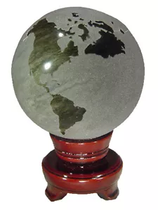 BUTW Oro Mexicano Brillo Obsidiana 4.1" Esfera Globo con Soporte Lapidario 7106E ab - Imagen 1 de 4