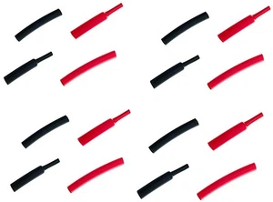 Heat Shrink Tubing Sleeving 6mm High Temperature Length 50mm X16 8 Red 8 Black - Picture 1 of 5
