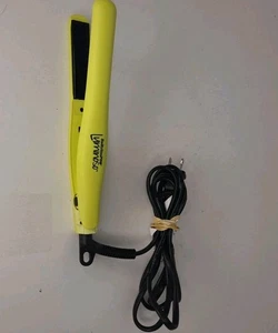 BaByliss Pro Luminoso 3/4" Mini Travel Flat Iron Vibrant Yellow Tested/Works - Picture 1 of 5
