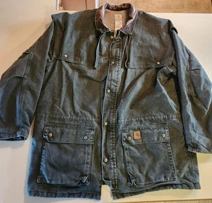 Chaqueta Plumero Carhartt Vintage Adulto Forrada Verde Estilo C70MOS Cuello Distress - Imagen 1 de 18