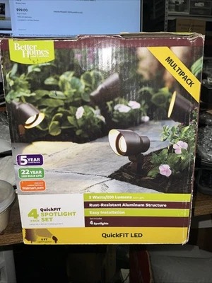 Комплект из 4 светодиодных прожекторов Better Homes and Gardens Multipack QuickFIT — 200 люмен - Изображение 1 из 4