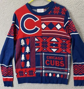 🔥 Chicago Cubs • By Klew • Ugly Christmas Sweater • Adult Men’s Size M - Picture 1 of 8