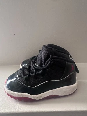 Nike Air Jordan 11 Retro XI TD 'Bred' Zapatos Niño 378040-061 Talla 7C Foto 1 de 4