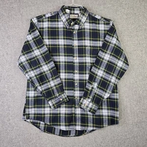 Camisa LL Bean Para Hombre Grande Verde Original Tartán Clásica Cuadros Franela EE. UU. - Imagen 1 de 13
