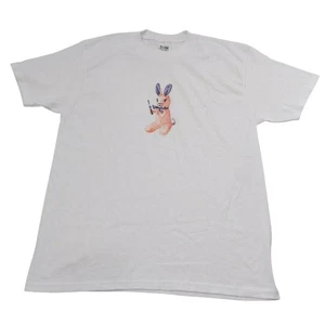 Camiseta Obey Bunny Con Navaja de Bolsillo Blanca Talla Mediana - Imagen 1 de 6