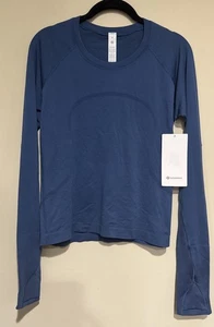 NWT Lululemon Size 10 Swiftly Tech Long Sleeve 2.0 *Race Shirt BLTW Blue Twill - Picture 1 of 3