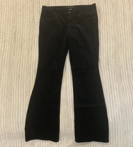 Kut From The Kloth Karen Baby Bootcut Corduroy Pants Women's Black Size 14 - Picture 1 of 7