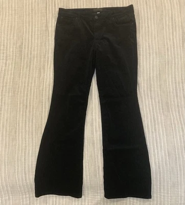Kut From The Kloth Karen Baby Bootcut Corduroy Pants Women's Black Size 14 - Image 1 of 4