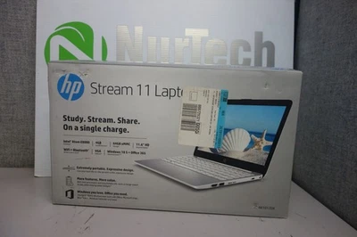 Portátil HP Stream 11-AK0012DX 11,6" Intel Atom E8000 4 GB/64 GB eMMC Windows 10S CA Foto 1 de 4