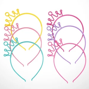  24 Pezzi Cerchietto Corona Plastica Bambini Decorativo Corona Adorabile - Foto 1 di 12