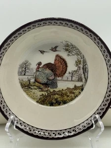 British Heritage Legend Turkey Thanksgiving Soup/Cereal Bowl SET x 3 - Picture 1 of 6
