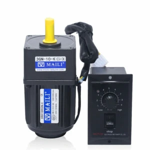 220V 15W AC gear motor electric motor with variable speed controller 1:10 125RPM - Picture 1 of 7