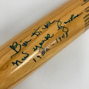 VERY RARE BILL DICKEY SIGNED BAT COOPERSTOWN HOF "INSCRIPTIONS" YANKEES PSA/DNA - Picture 1 of 12