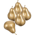 5pcs Artificial Golden Pear Faux Fruit for Home Decoration