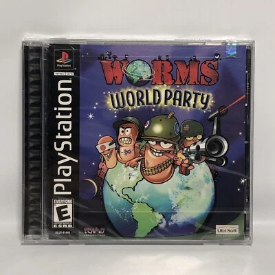 WORMS WORLD PARTY (Sony PlayStation PS1, PSX) BRAND NEW SEALED w/ Hangtab - Image 1 of 4