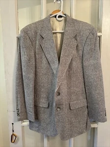 Arnold Palmer blazer uomo cappotto sportivo grigio seta filato tweed taglia 40R vintage - Foto 1 di 11