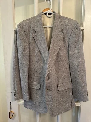 Blazer Arnold Palmer Hombre Abrigo Deportivo Gris Seda Hilo Tweed Talla 40R De Colección Foto 1 de 4
