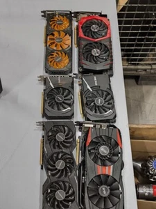 Lot of 6 Non-Working GPUs for Parts - Various Models - Bild 1 von 19