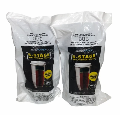 ZeroWater 5 stage Replacement Filter 2 Pack Sealed New - Image 1 of 2