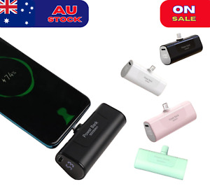 Pocket Power Bank 5000mAh, Mini Portable Charger, Fast Charging Type C, Android