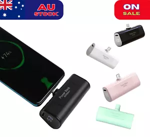 Pocket Power Bank 5000mAh, Mini Portable Charger, Fast Charging Type C, Android - Picture 1 of 6