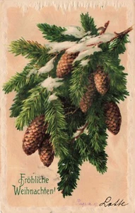 Fröliche Weihnachten Vintage German Christmas PC Posted 1910 - Picture 1 of 2