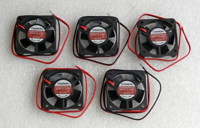 Lot of 5 Sunon 40mm x 10mm Fans 5V DC Bare 12" Leads 40x10mm KDE0504PFS2-8 - Image 1 of 3