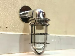 ANTIGUA LÁMPARA DE PARED DE CALLEJÓN DE ALUMINIO SÓLIDO CUELLO DE CISNE MARIN... - Imagen 1 de 8