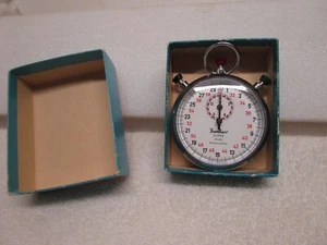 Vintage HanHart Amigo-Addition-Timer Super 1/10 Sec. Stopwatch in Box "MINTY" - Picture 1 of 17