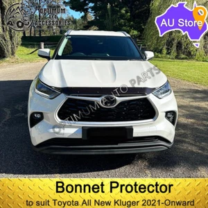 Black Bonnet Protector Guard to suit Toyota All New Kluger 2021-2024 Onward - Picture 1 of 4