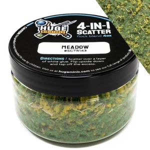 Huge Miniatures 4-in-1 Scatter, Meadow Scenic for Basing and Diorama – 4oz Jar - Picture 1 of 5
