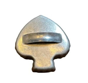 Cookie Cutter Vintage Spade Playing Card Crinkly/crenellated Edge Aluminum - Picture 1 of 5