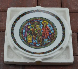 Sammlerstück Kirchenteller Jesus de Limoges nummeriert Buntglas Abfallschild - Bild 1 von 6