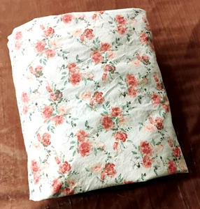 Ralph Lauren Full/Double Spannbettlaken Rosa Blumen Baumwolle - Bild 1 von 6
