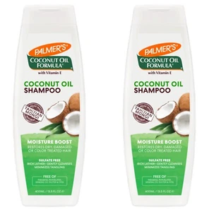 2 x PALMER'S Coconut Oil Formula MOISTURE BOOST Shampoo (400ml) - Picture 1 of 4