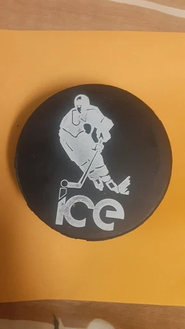 1988-89 Indianapolis Ice (1st IHL season) official game used vintage puck Cover
