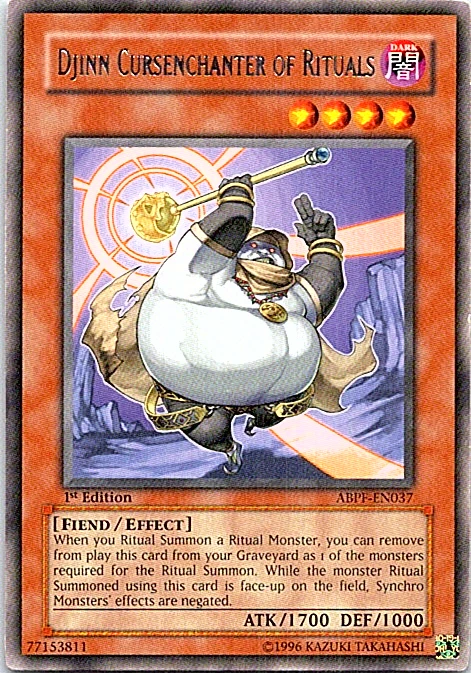 Djinn Cursenchanter Of Rituals ABPF-EN037 Yu-Gi-Oh! Light Play 1st Edition - Image 1 of 1