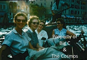 1958 "GOING TO HOTEL IN GONDOLA" Venice, Italy FULL COLOR KODACROME Photo Slide - Picture 1 of 4
