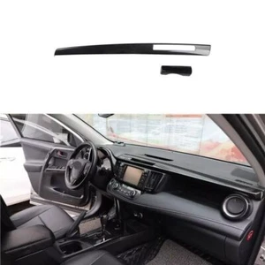 Cubierta de moldura de instrumento de consola de fibra de carbono ABS 2013-2018 para Toyota RAV4 - Imagen 1 de 8