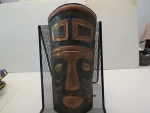 Vintage 1950's  Congolese African 14" Copper  Mask, Excellent Original Condition - Picture 1 of 6