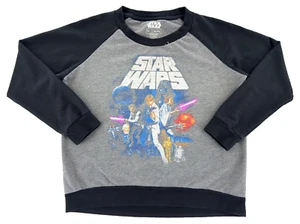 Star Wars Sweatshirt Boys Extra Large Black Gray Raglan Skywalker Vader Sweater - Picture 1 of 6