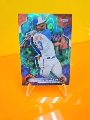 2023 Bowman's Best Braves Ronald Acuna Jr AQUA LAVA REFRACTOR /199 A Braves  - Image 1 of 2