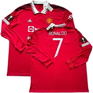 2022/23 Manchester United Home Europa League Jersey #7 Ronaldo 3XL Long Sleeve - Picture 1 of 22