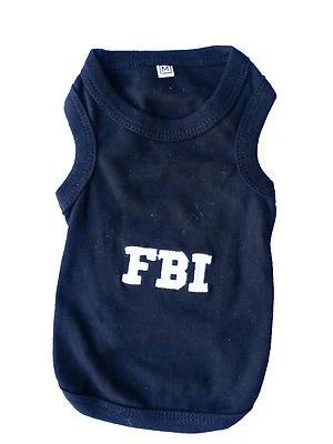 Camisetas Ropa Perros Mascotas ***FBI*** XXS, XS, S, L, XL, XXL Foto 1 de 2