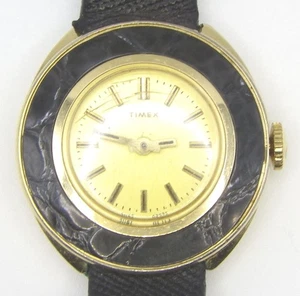 Timex 1975 51162 02375 Women's Watch Vintage 7.5" Black Band  For Parts As Is - Bild 1 von 8