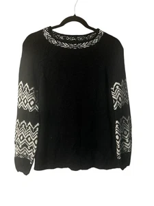 Style & Co. Women's Long Sleeve Sweatshirt, Medium Deep Black (1041) - Picture 1 of 6