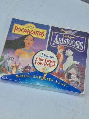 Disney Masterpiece 90’s VHS Bundle: Pocahontas & The Aristocats Rare, Sealed  - Image 1 of 4